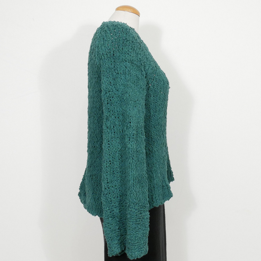 FREE PEOPLE Green Sand Dune Bell Sleeve Sweater L - Picture 6 of 8